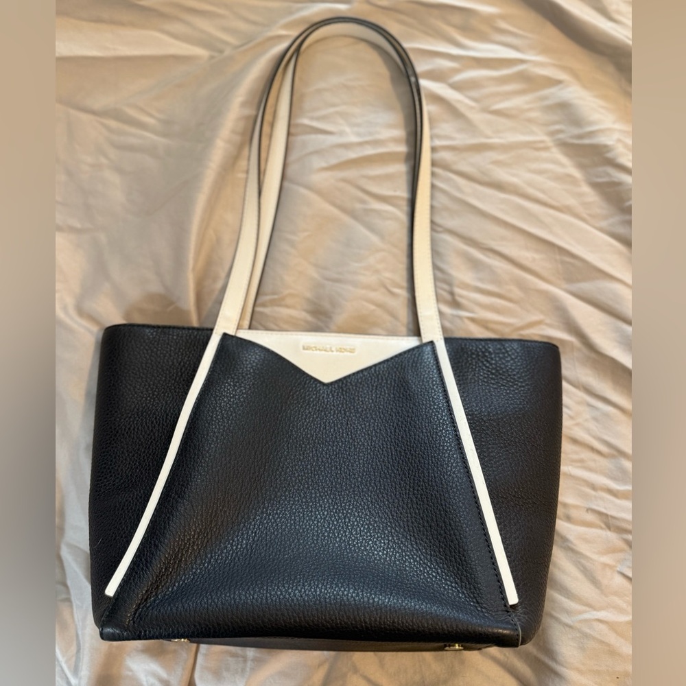 Michael Kors Black and Cream Tote